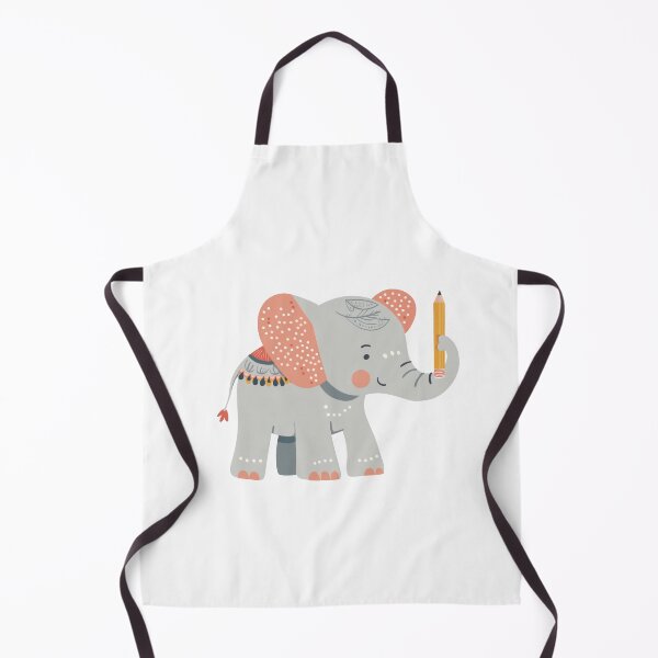 Item preview, Scandinavian Folk Art, Elephant Holding a Pencil designed and sold by xiao xuans.