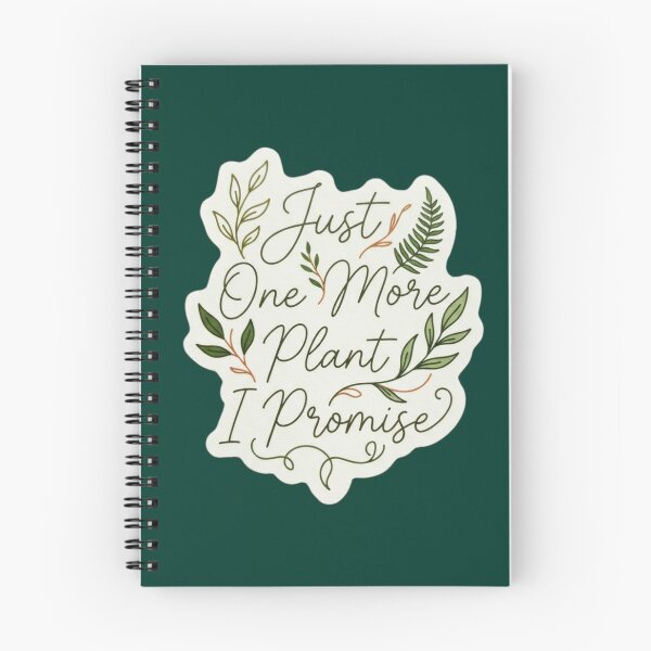 Item preview, Just One More Plant Promise Botanical Typography designed and sold by HAPPY HARBOR DESIGN .