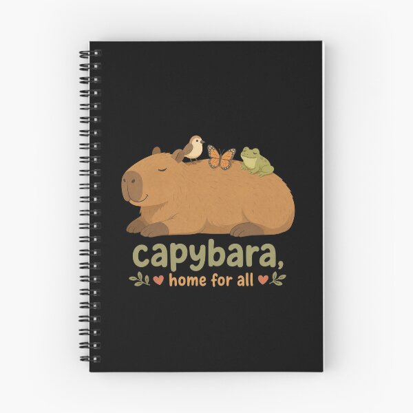 Item preview, Capybara with Bird, Butterfly, and Frog Isolated Illustration designed and sold by RGShirtWorks.