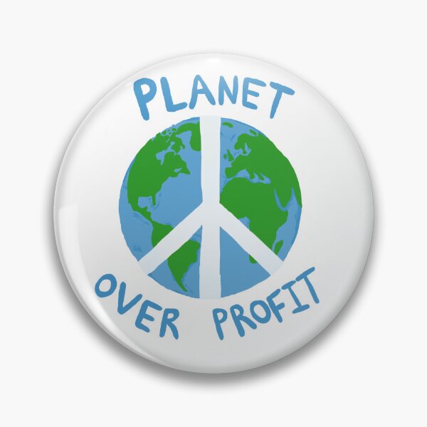 Item preview, Planet Over Profit- Earth Peace Sign  designed and sold by ineedplantmoneyart.