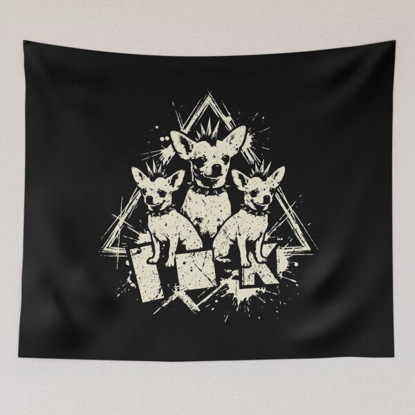 Item preview, Punk Rock Chihuahua Trio Grunge Metal Art designed and sold by SiarheiYur.