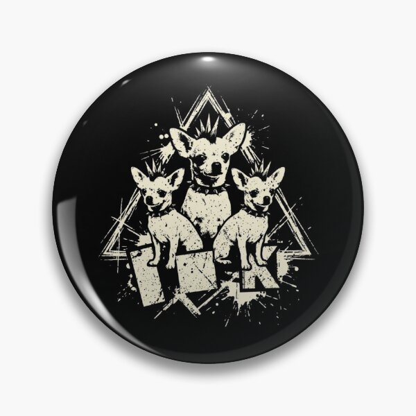 Item preview, Punk Rock Chihuahua Trio Grunge Metal Art designed and sold by SiarheiYur.