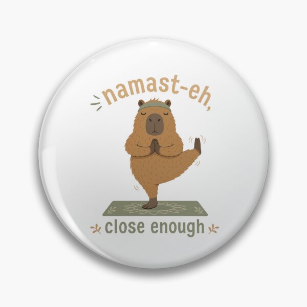 Item preview, Namast-eh Capybara Yoga Illustration designed and sold by RGShirtWorks.