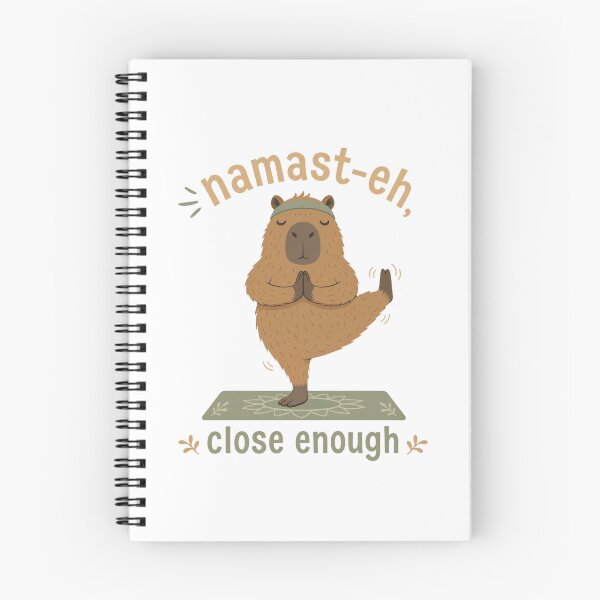 Item preview, Namast-eh Capybara Yoga Illustration designed and sold by ML-Media.
