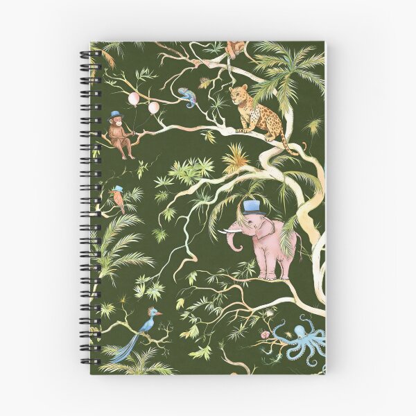 Item preview, SURREALIST'S CHINOISERIE - VIBRANT COLORS ON DARK GREEN designed and sold by FISCHKANDI DESIGN STUDIO.