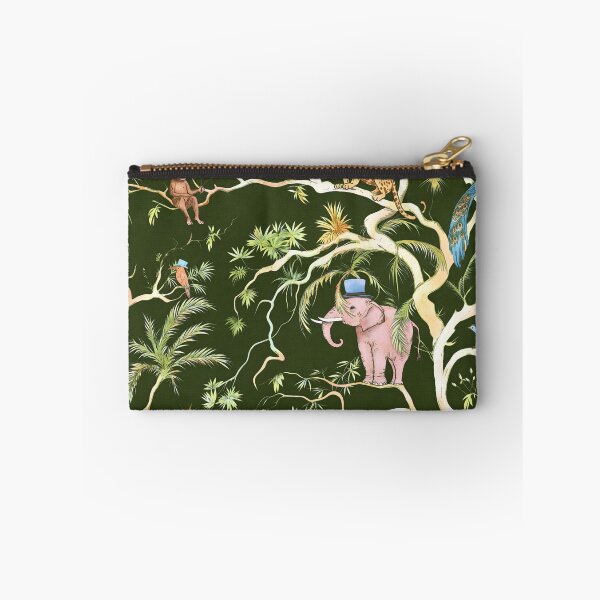 Item preview, SURREALIST'S CHINOISERIE - VIBRANT COLORS ON DARK GREEN designed and sold by FISCHKANDI DESIGN STUDIO.