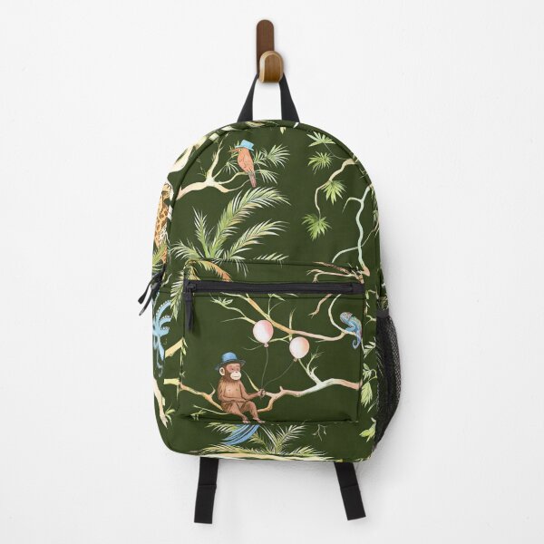 Item preview, SURREALIST'S CHINOISERIE - VIBRANT COLORS ON DARK GREEN designed and sold by FISCHKANDI DESIGN STUDIO.