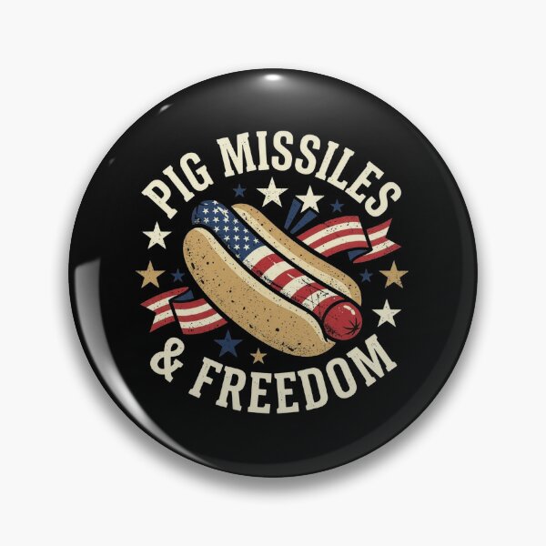 Item preview, Pig Missiles And Freedom Patriotic Hot Dog Design designed and sold by SiarheiYur.