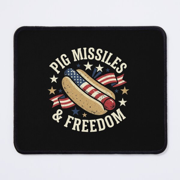 Item preview, Pig Missiles And Freedom Patriotic Hot Dog Design designed and sold by SiarheiYur.