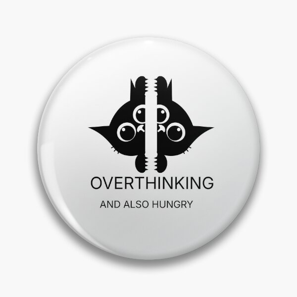 Item preview, Overthinking and Also Hungry Funny Cat designed and sold by Krishnacre8.