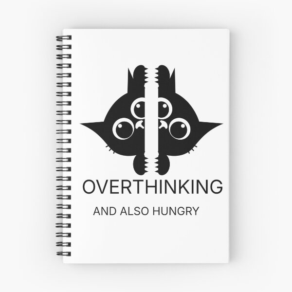 Item preview, Overthinking and Also Hungry Funny Cat designed and sold by Krishnacre8.