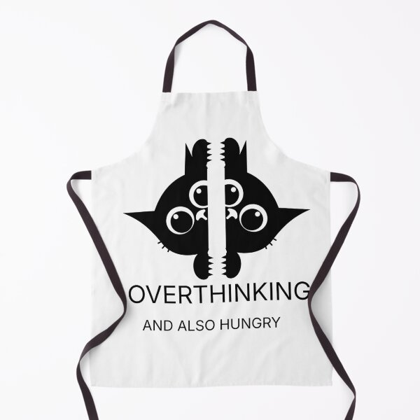 Item preview, Overthinking and Also Hungry Funny Cat designed and sold by Krishnacre8.