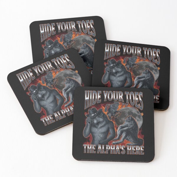 Item preview, Hide Your Toes The Alpha's Here Funny Werewolf Meme Bootleg T-Shirt designed and sold by stmpdwrld.