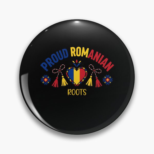 Item preview, Proud Romanian Roots Flag Heart Mărțișor Traditional Art designed and sold by Antdoodle.