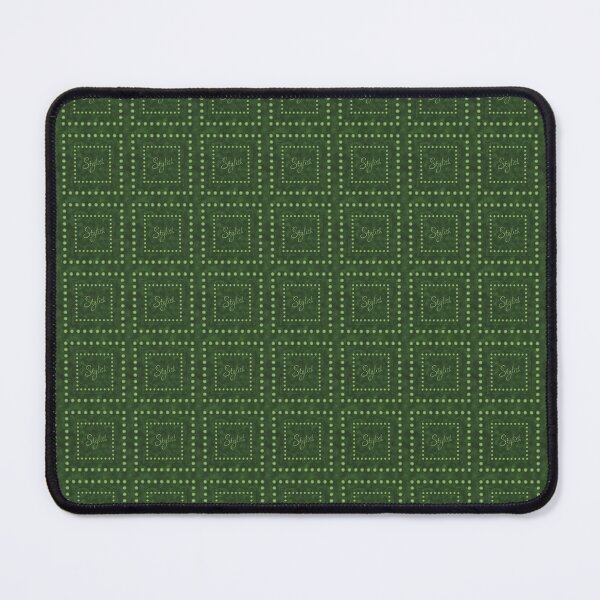 Item preview, Pattern with the inscriptions “Stylish” in a frame of spheres on a cloudy green background designed and sold by Cherevan.