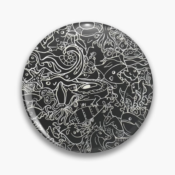 Item preview, DEEP SEA FUN - WHITE ON BLACK designed and sold by FISCHKANDI DESIGN STUDIO.