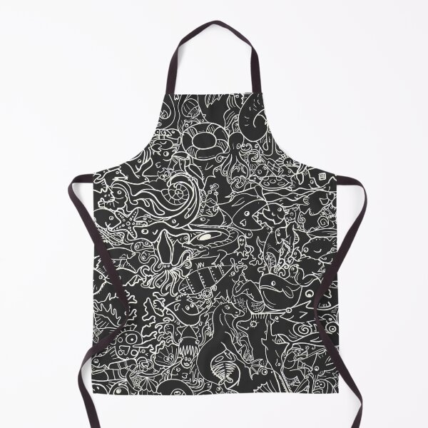 Item preview, DEEP SEA FUN - WHITE ON BLACK designed and sold by FISCHKANDI DESIGN STUDIO.