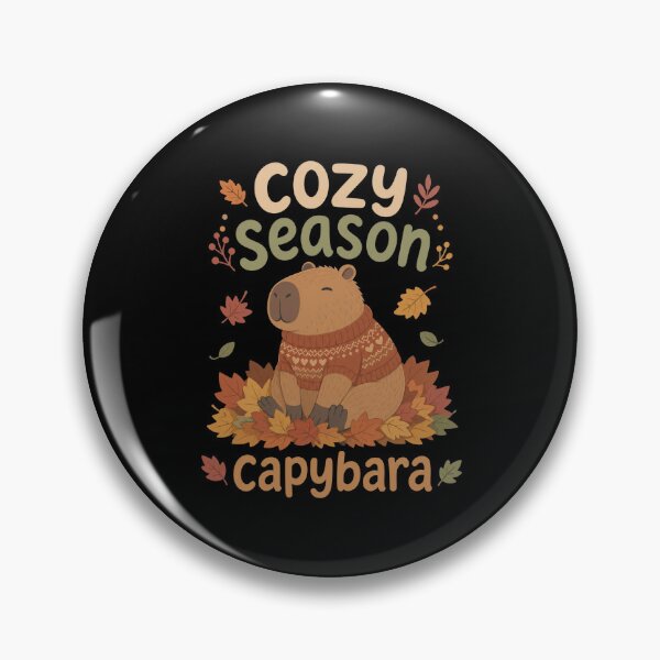 Item preview, Cute Capybara Wearing Sweater in Autumn Leaves designed and sold by RGShirtWorks.
