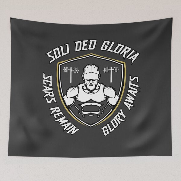 Item preview, Soli Deo Gloria | Scars Remain - Glory Awaits | Christian Gym designed and sold by Bezuiden.