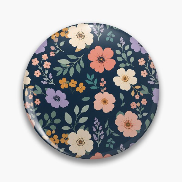 Item preview, Ditsy Floral Pattern — Navy Blue Wildflower Botanical Print Home Decor designed and sold by Aureva Arts Shop.