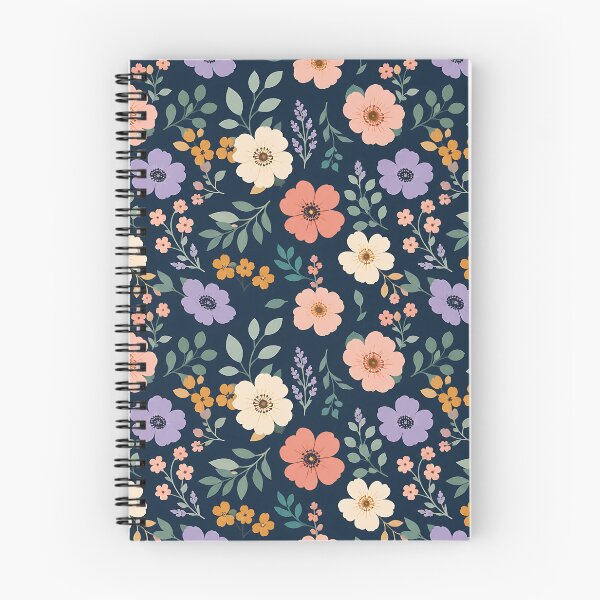 Item preview, Ditsy Floral Pattern — Navy Blue Wildflower Botanical Print Home Decor designed and sold by Aureva Arts Shop.