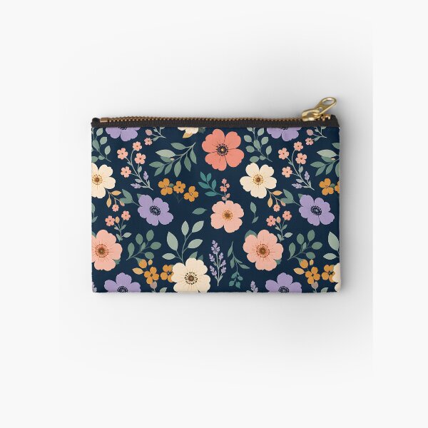 Item preview, Ditsy Floral Pattern — Navy Blue Wildflower Botanical Print Home Decor designed and sold by Aureva Arts Shop.