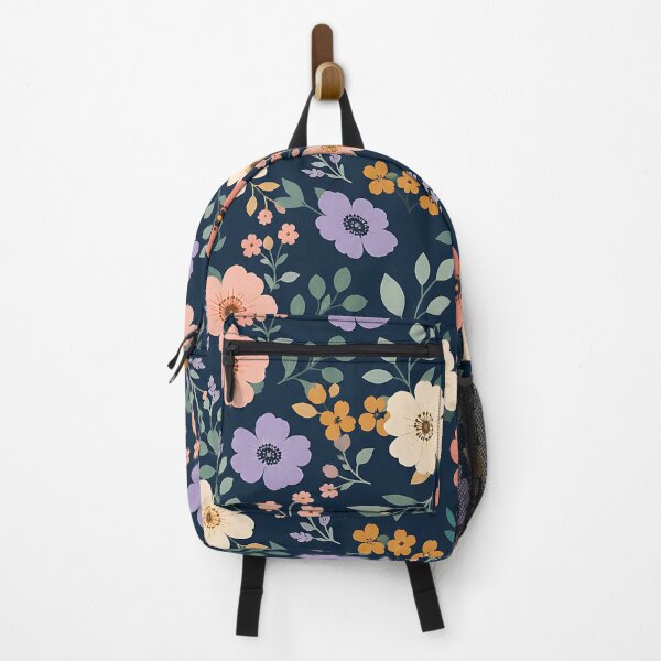 Item preview, Ditsy Floral Pattern — Navy Blue Wildflower Botanical Print Home Decor designed and sold by Aureva Arts Shop.
