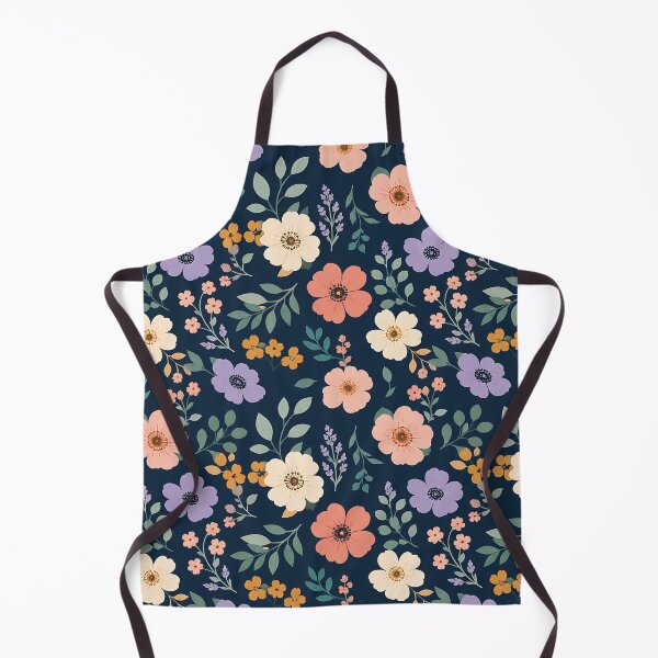 Item preview, Ditsy Floral Pattern — Navy Blue Wildflower Botanical Print Home Decor designed and sold by Aureva Arts Shop.