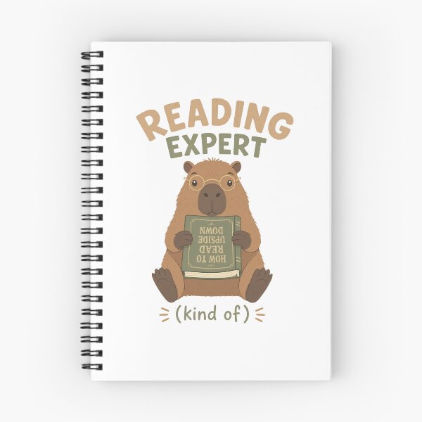 Item preview, Cute Capybara Reading Expert Illustration designed and sold by RGShirtWorks.