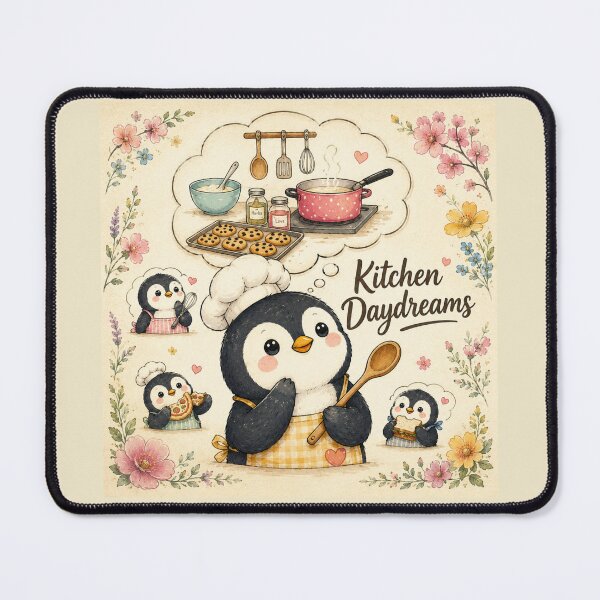 Item preview, Kitchen Daydreams Cute Penguin Chef | Cozy Baking & Cooking Doodle Animal Illustration designed and sold by HOUSE OF TIST.