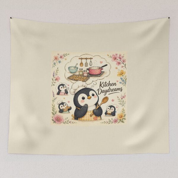 Item preview, Kitchen Daydreams Cute Penguin Chef | Cozy Baking & Cooking Doodle Animal Illustration designed and sold by HOUSE OF TIST.