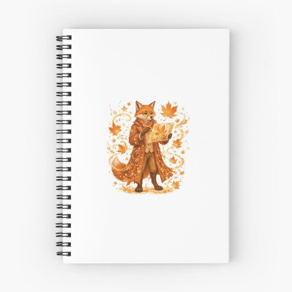 Item preview, Digital Artist Fox Drawing Autumn Leaves Steampunk Fall designed and sold by AQUILAKREO.