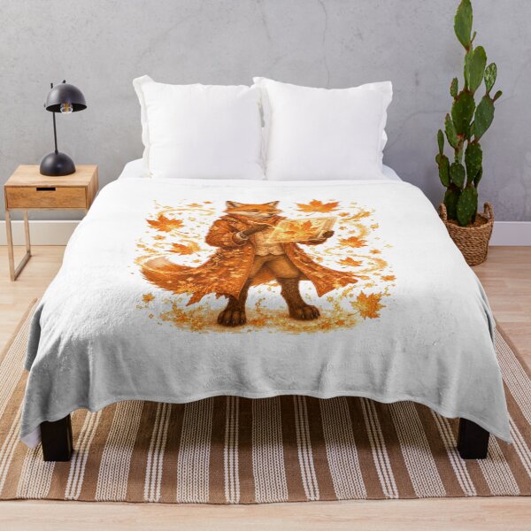 Item preview, Digital Artist Fox Drawing Autumn Leaves Steampunk Fall designed and sold by AQUILAKREO.