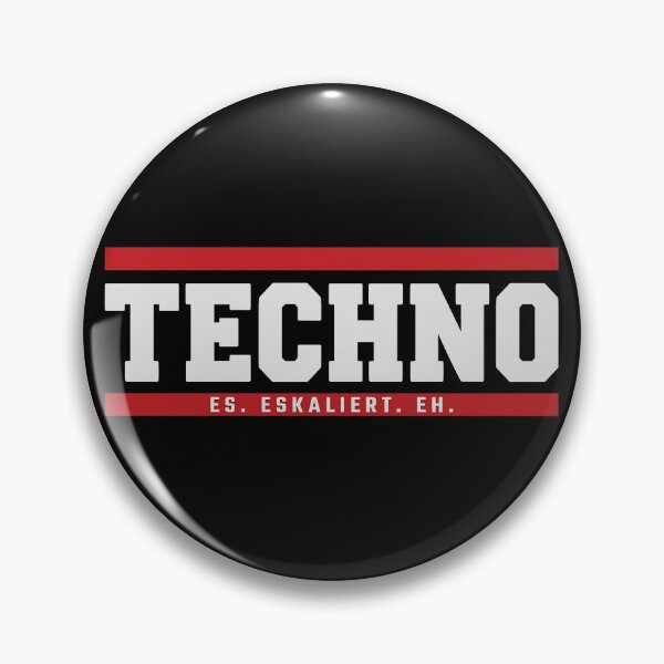 Item preview, Techno Es Eskaliert Eh German Rave Quote designed and sold by SPAZE-Typo.