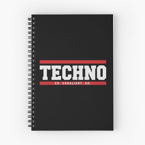 Item preview, Techno Es Eskaliert Eh German Rave Quote designed and sold by SPAZE-Typo.