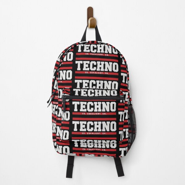 Item preview, Techno Es Eskaliert Eh German Rave Quote designed and sold by SPAZE-Typo.