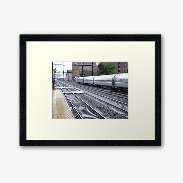 Amtrak at speed continued Framed Art Print