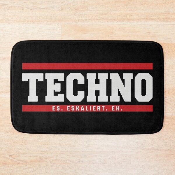 Item preview, Techno Es Eskaliert Eh German Rave Quote designed and sold by SPAZE-Typo.