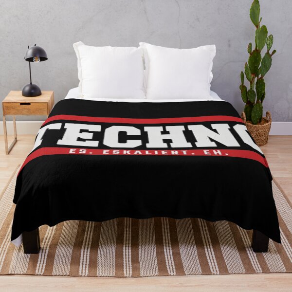 Item preview, Techno Es Eskaliert Eh German Rave Quote designed and sold by SPAZE-Typo.