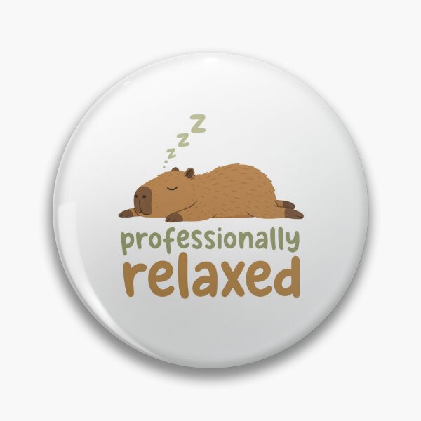 Item preview, Professionally Relaxed Sleeping Capybara Illustration designed and sold by RGShirtWorks.