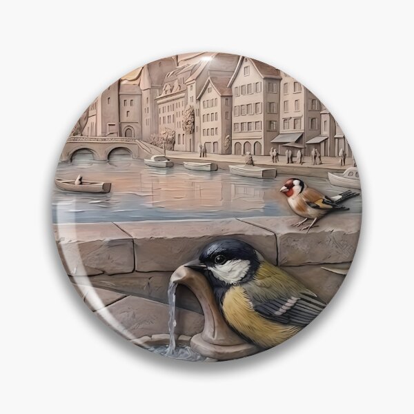 Item preview, Serenade by the River: A Great Tit's Sanctuary designed and sold by MByunArt.