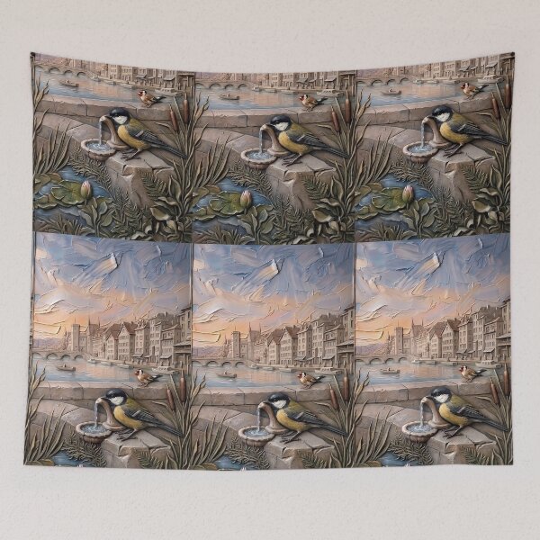 Item preview, Serenade by the River: A Great Tit's Sanctuary designed and sold by MByunArt.