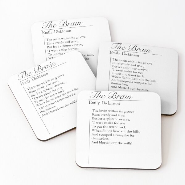 Item preview, The Brain Within Its Groove | Emily Dickinson Poetry Art designed and sold by The Prose Atelier.