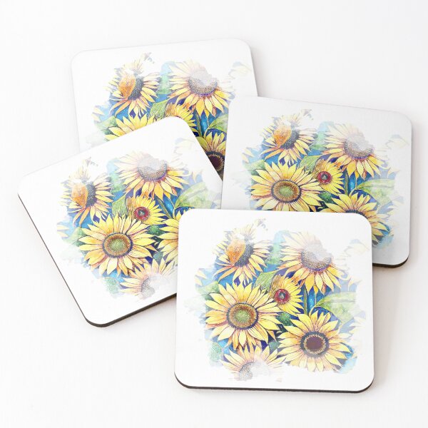 Artikelvorschau, Lebendige Sonnenblumen-Aquarellkunst entworfen und verkauft von NightSpell.