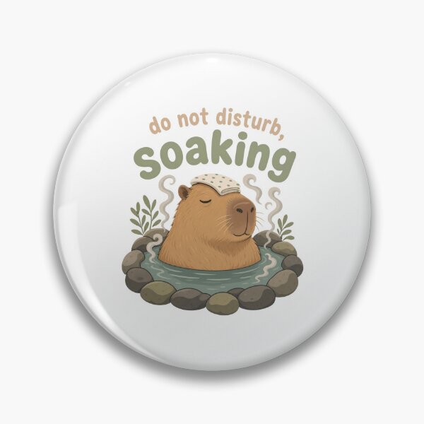 Item preview, Cute Capybara Soaking in Hot Spring Illustration designed and sold by RGShirtWorks.
