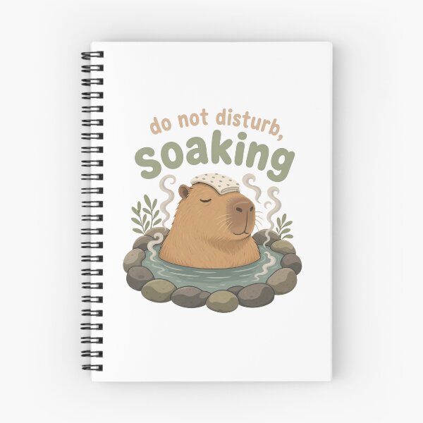 Item preview, Cute Capybara Soaking in Hot Spring Illustration designed and sold by ML-Media.
