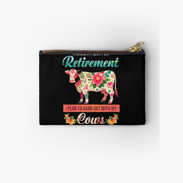 Item preview, Retirement Plan Hang Out With My Cows - Funny Floral Cow Art designed and sold by BendyBeasts.
