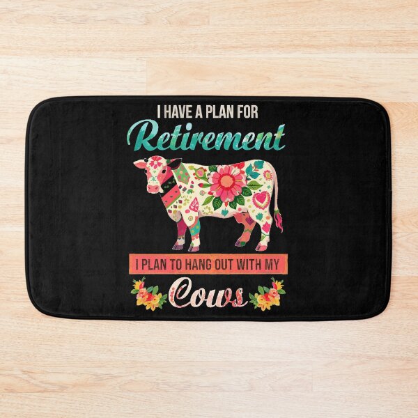Item preview, Retirement Plan Hang Out With My Cows - Funny Floral Cow Art designed and sold by BendyBeasts.