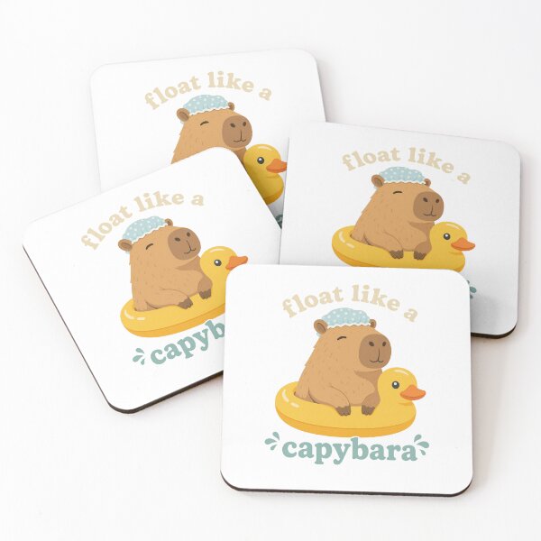 Item preview, Cute Capybara with Rubber Duck Floatie Isolated Illustration designed and sold by RGShirtWorks.
