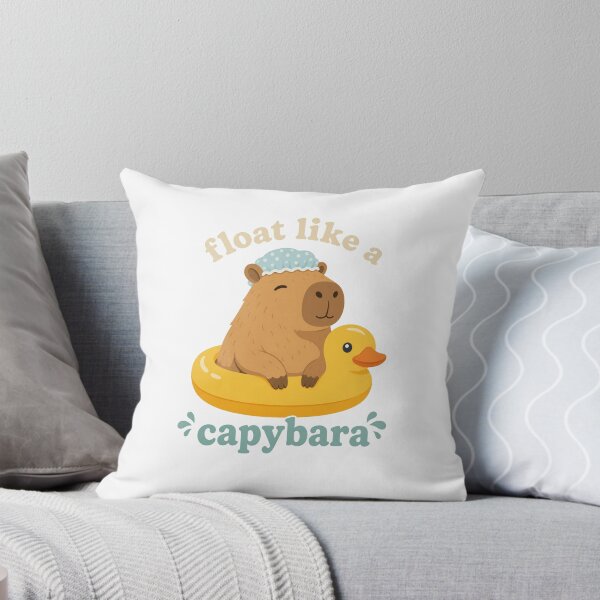 Item preview, Cute Capybara with Rubber Duck Floatie Isolated Illustration designed and sold by RGShirtWorks.